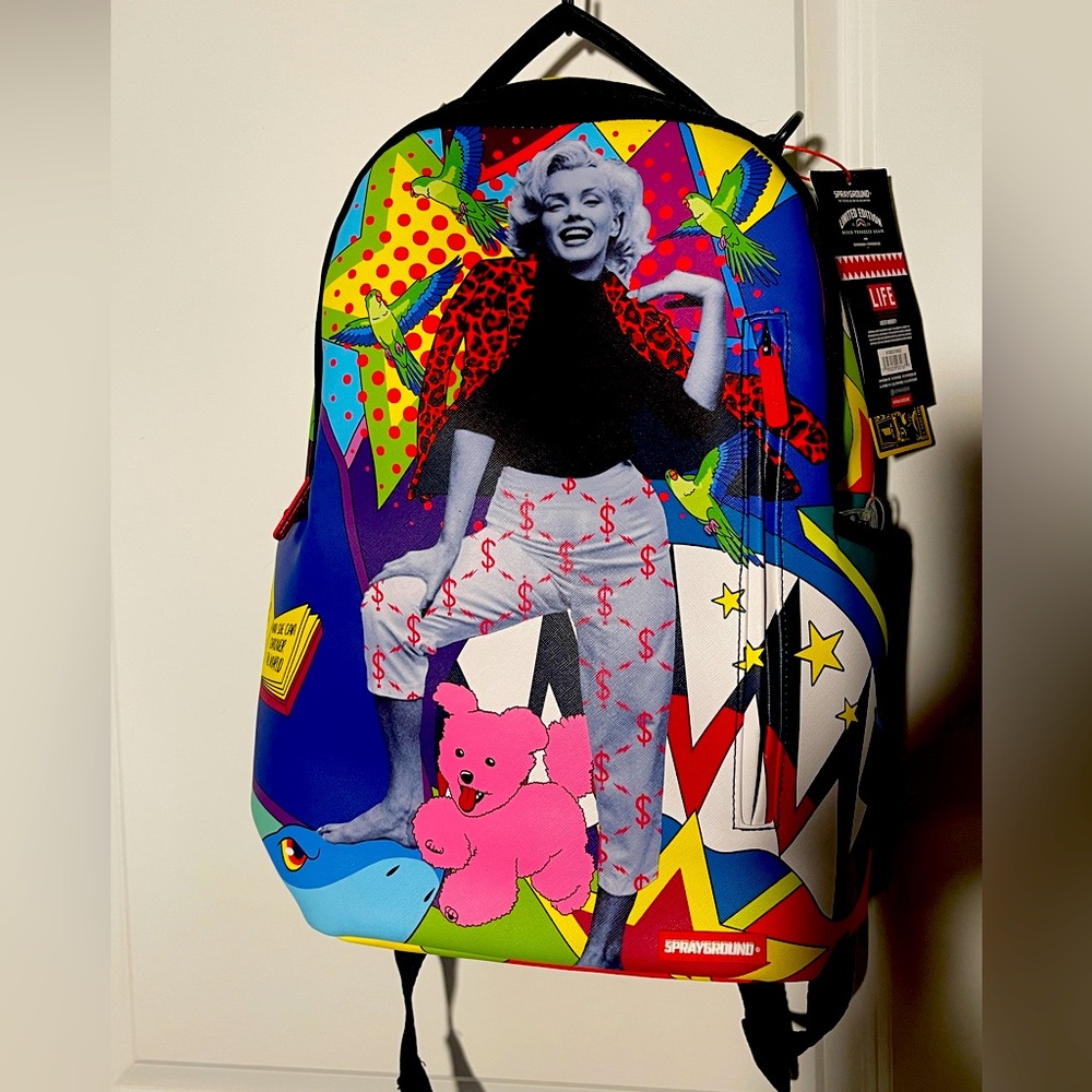 LIFE SPRAYGROUND LIMITED EDITION BACKPACK never used NWT Marilyn Monroe